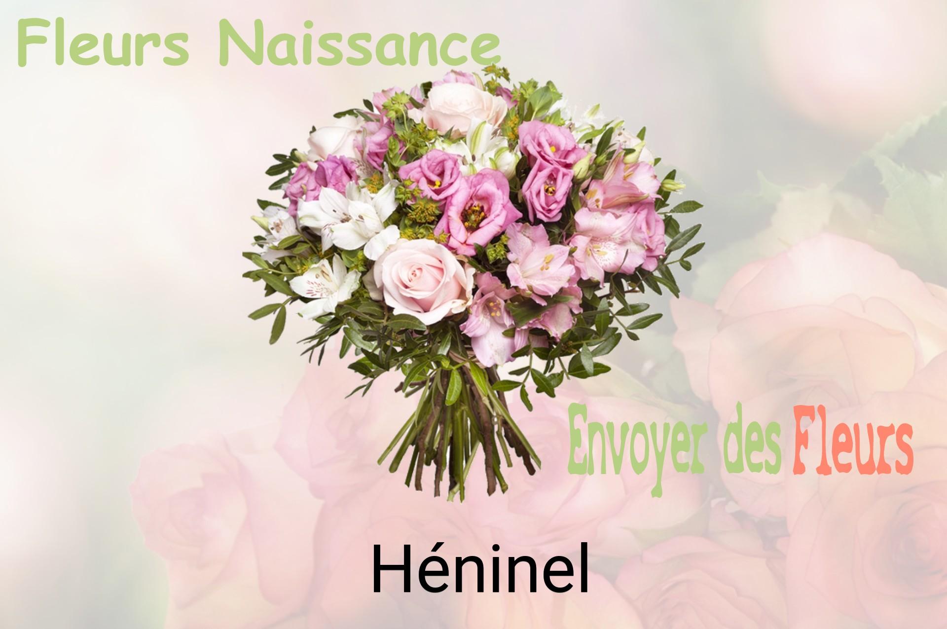 Bouquet de fleurs de naissance livré à Héninel